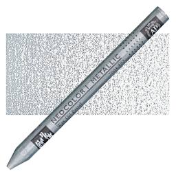 Caran d'Ache Neocolor I Wax Pastel - Silver, Metallic pastel and swatch