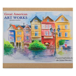 Great American Handmade Pastel Set - Half-sticks, Urban Sketch, Set of 18, In Package