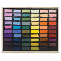 Great American Art Works Pastel Set - Assorted Colors, Half Stick, Set of 60, pastels inside