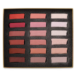 Great American Handmade Pastel Set - Half-Sticks, Try Me! Red, Set of 18