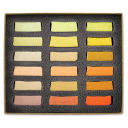 Great American Handmade Pastel Set - Half-Sticks, Try Me! Yellow, Set of 18