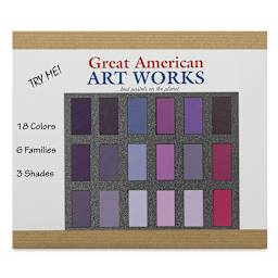 Great American Handmade Pastel Set - Half-Sticks, Try Me! Purple, Set of 18, In Package