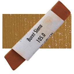 Great American Handmade Pastel - Burnt Sienna 0, 105.0 pastel and swatch