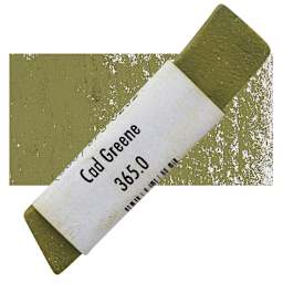 Great American Handmade Pastel - Cadmium Green 0, 365.0 pastel and swatch