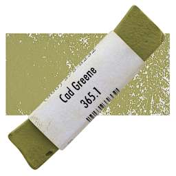 Great American Handmade Pastel - Cadmium Green 1, 365.1 pastel and swatch