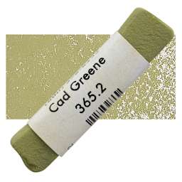 Great American Handmade Pastel - Cadmium Green 2, 365.2 pastel and swatch