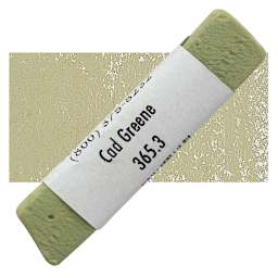 Great American Handmade Pastel - Cadmium Green 3, 365.3 pastel and swatch