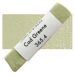 Great American Handmade Pastel - Cadmium Green 4, 365.4 pastel and swatch