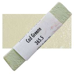 Great American Handmade Pastel - Cadmium Green 5, 365.5 pastel and swatch