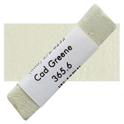 Great American Handmade Pastel - Cadmium Green 6, 365.6 pastel and swatch