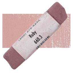 Great American Handmade Pastel - Ruby 3, 660.3 pastel and swatch