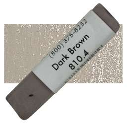Great American Handmade Pastel - SOM Dark Brown 4, 810.4 pastel and swatch