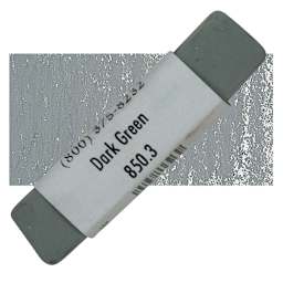 Great American Handmade Pastel - SOM Dark Green 3, 850.3 pastel and swatch