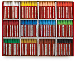 Faber-Castell Grip Oil Pastel Sets - Class Pack of 288 shown in open storage tray