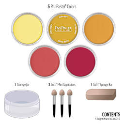 PanPastel Artists' Painting Pastels Set - Bright Warm, Set of 5 - contents