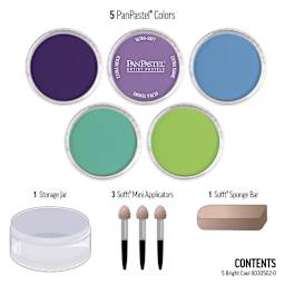 PanPastel Artists' Painting Pastels Set - Bright Cool, Set of 5 - contents