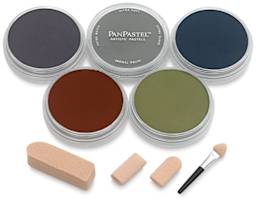 PanPastel Artists’ Painting Pastels Set Extra Dark Shades, Set of 5