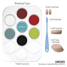 PanPastel Artists’ Painting Pastels Set - Exploring Mixed Media with Donna Downey Kit 1, Set of 7 - contents