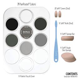 PanPastel Artists' Painting Pastels Set - Grey Scale, Set of 7 - contents