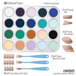 PanPastel Artists’ Painting Pastels Set - Joanne Barby Seascape Colors, Set of 20, contents