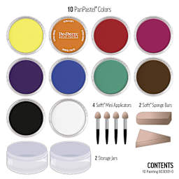 PanPastel Artists’ Painting Pastels Set - Painting Colors, Set of 10 - contents