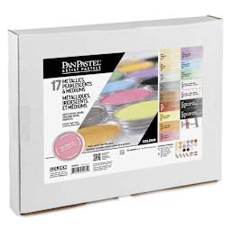 PanPastel Artists’ Painting Pastels Set - Metallic and Pearl Colors, Set of 17 - front of packaging