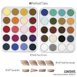 PanPastel Artists' Painting Pastels Set - Dawn Emerson, Set of 40 - contents