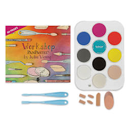 PanPastel Artists' Painting Pastels Set - Julia Woning Starter Set of 10 with Workbook - contents