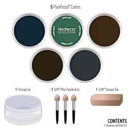 PanPastel Artists’ Painting Pastels Set - Extra Dark Shadow Colors, Set of 5