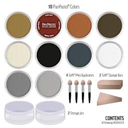 PanPastel Artists’ Painting Pastels Set - Drawing Colors, Set of 10 - contents