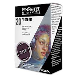 PanPastel Artists’ Painting Pastels Set - Portrait Colors, Set of 20, packaging