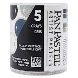 PanPastel Artists’ Painting Pastels Set - Grays, Set of 5 - front of packaging