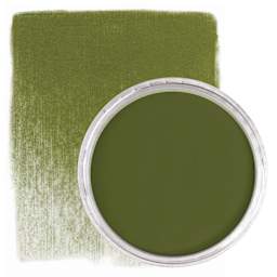 PanPastel Artists’ Painting Pastel - Hansa Yellow Extra Dark, 220.1, swatch and pan