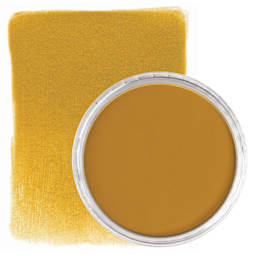 PanPastel Artists’ Painting Pastel - Diarylide Yellow Shade, 250.3, swatch and pan