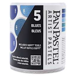 PanPastel Artists’ Painting Pastels Set - Blues, Set of 5 - front of packaging
