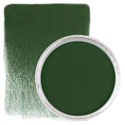 PanPastel Artists’ Painting Pastel - Permanent Green Extra Dark, 640.1, pan and swatch