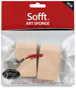 PanPastel Sofft Sponges - Art Sponge Bar, Angle Slice, Flat, Pkg of 2, packaging