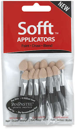 PanPastel Sofft Applicators and Replacement Heads - Mini Applicators, Pkg of 12, Outside of Package