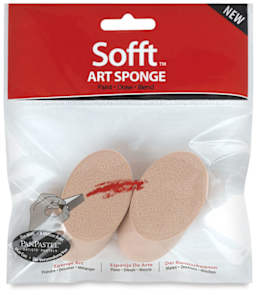 PanPastel Sofft Sponges - Art Sponge, Angle Slice, Round, Pkg of 2, packaging