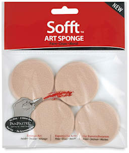 PanPastel Sofft Sponges - Art Sponge, Round, Pkg of 4, packaging