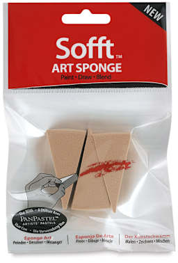 PanPastel Sofft Sponges - Art Sponge Bar, Wedge, Pkg of 3, packaging