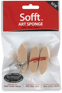 PanPastel Sofft Sponges - Art Sponge Bar, Point, Pkg of 3, packaging