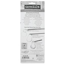General's Charcoal Drawing Assortment, back of the packaging