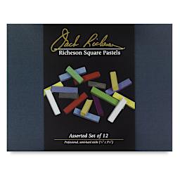 Richeson Semi-Hard Square Pastels - Set of 12 (front of packaging)