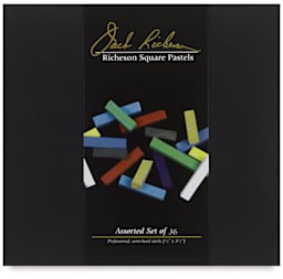 Richeson Semi-Hard Square Pastels - Front of package of 36 Pastels 