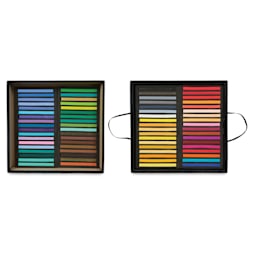 Richeson Semi-Hard Square Pastel - Set of 72, pastels shown inside open package