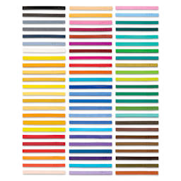 Richeson Semi-Hard Square Pastel - Set of 72, pastels laid out