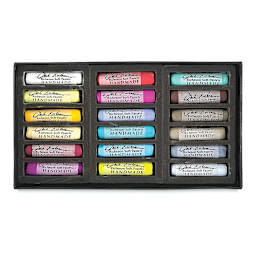 Richeson Handmade Soft Pastels - Assorted Colors, Set of 18, Full Stick (set contents)