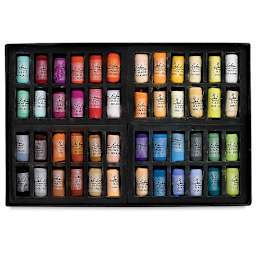 Richeson Handmade Soft Pastels - Assorted Colors, Set of 48, Half Stick (set contents)