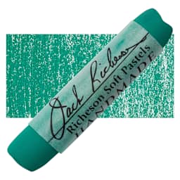 Richeson Handmade Soft Pastel - Green 12 pastel and swatch